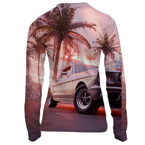 Жіночий 3D лонгслів GTA VI Miami (вид ззаду)