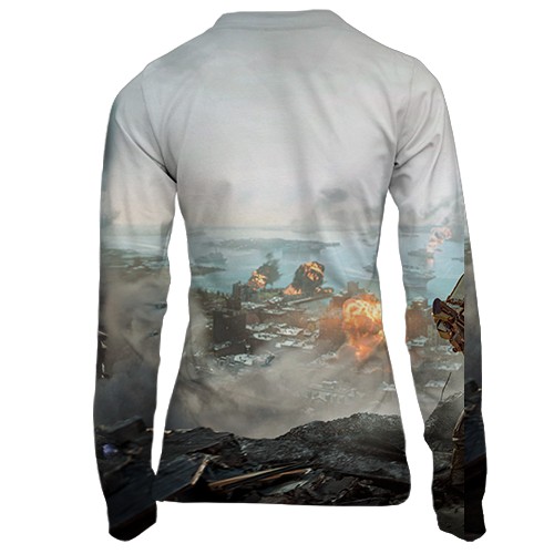 Женский 3D лонгслив Battlefield 6 (вид сзади)