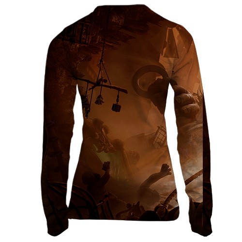 Женский 3D лонгслив Little Nightmares III (вид сзади)