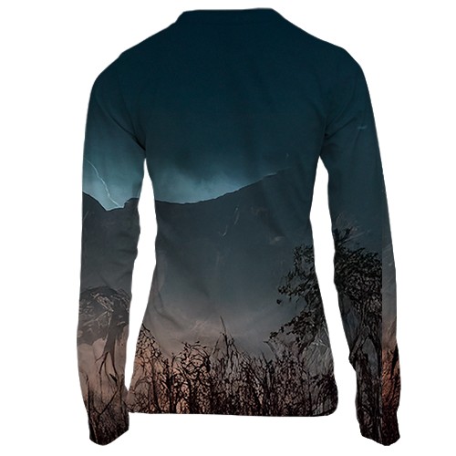 Жіночий 3D лонгслів DOOM TDA (вид ззаду)