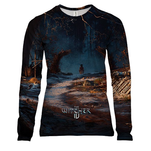 Жіночий 3D лонгслів The Witcher IV Scenery (вид спереду)