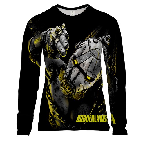 Женский 3D лонгслив Borderlands 4 (вид спереди)