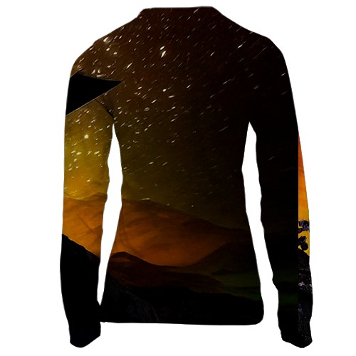 Женский 3D лонгслив Donkey Kong Bananza (вид сзади)