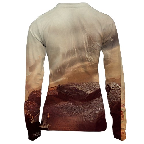 Жіночий 3D лонгслів DUNE game (вид ззаду)