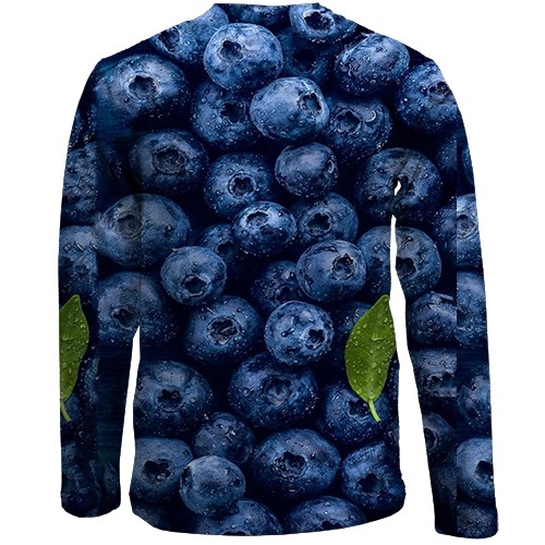 Дитячий 3D лонгслів Чорниця (вид ззаду)