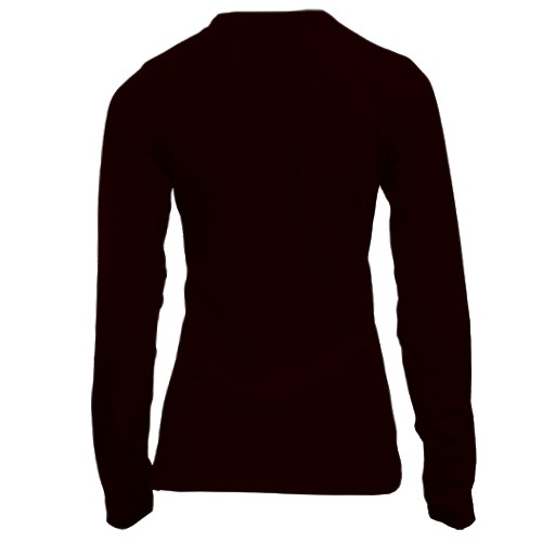 Женский 3D лонгслив Batman red (вид сзади)