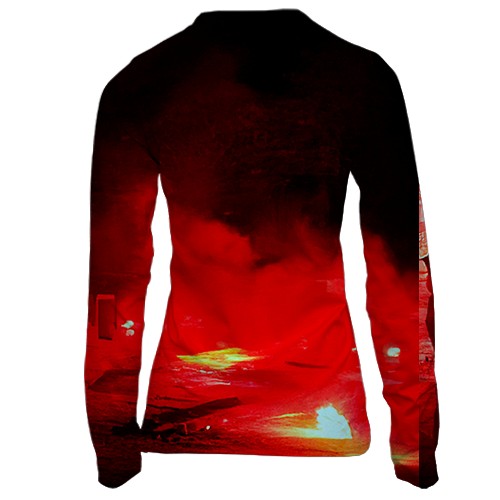 Женский 3D лонгслив Ready or Not (вид сзади)