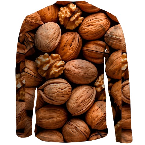 Дитячий 3D лонгслів Грецький горіх (вид ззаду)