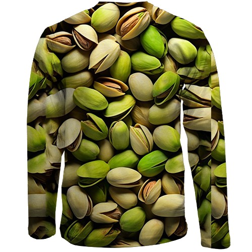 Детский 3D лонгслив Фисташка (вид сзади)