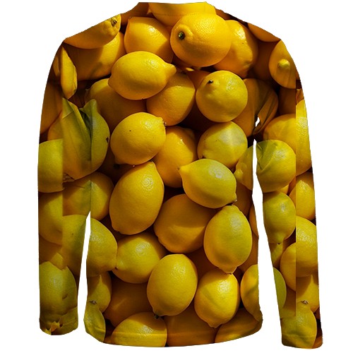 Дитячий 3D лонгслів Лимон (вид ззаду)