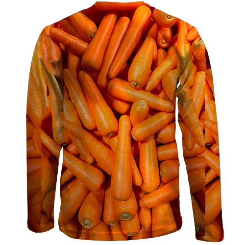 Детский 3D лонгслив Морковь (вид сзади)