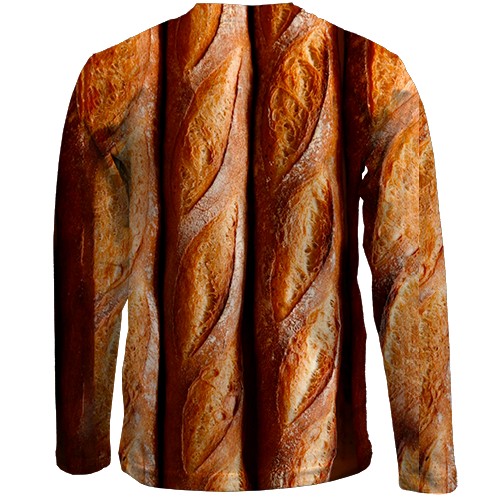 Детский 3D лонгслив Багеты (вид сзади)