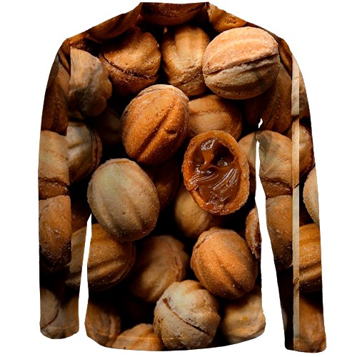 Детский 3D лонгслив Орехи (вид сзади)