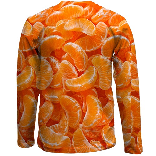 Детский 3D лонгслив Мандаринки (вид сзади)