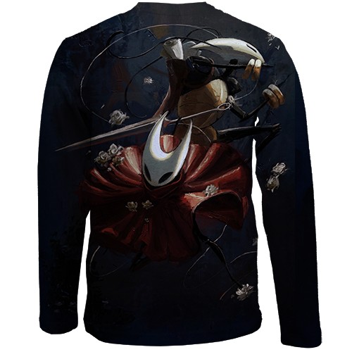 Детский 3D лонгслив Хорнет - HK Silksong (вид сзади)