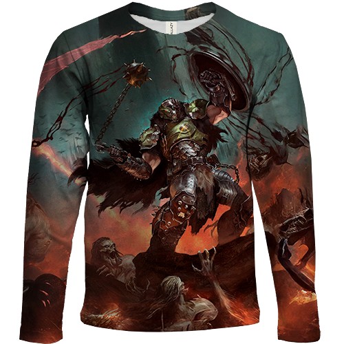 Дитячий 3D лонгслів DOOM "The Dark Ages" (вид спереду)