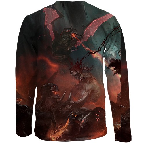 Дитячий 3D лонгслів DOOM "The Dark Ages" (вид ззаду)