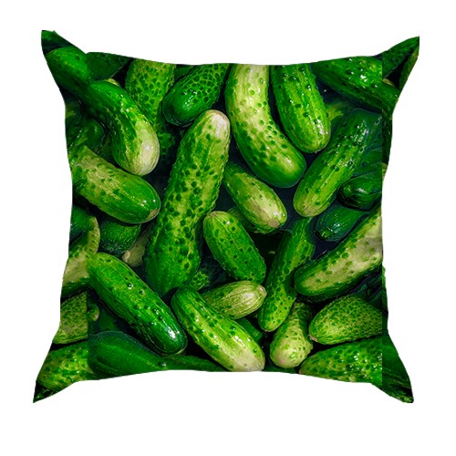 3D подушка Огурцы (вид сзади)