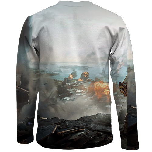 Детский 3D лонгслив Battlefield 6 (вид сзади)