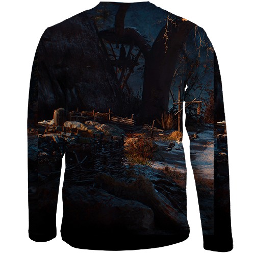 Дитячий 3D лонгслів The Witcher IV Scenery (вид ззаду)