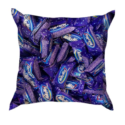 3D подушка "MilkyWay" цукерка (вид спереду)