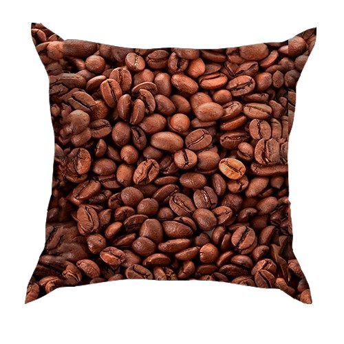 3D подушка Кавові зерна (вид ззаду)