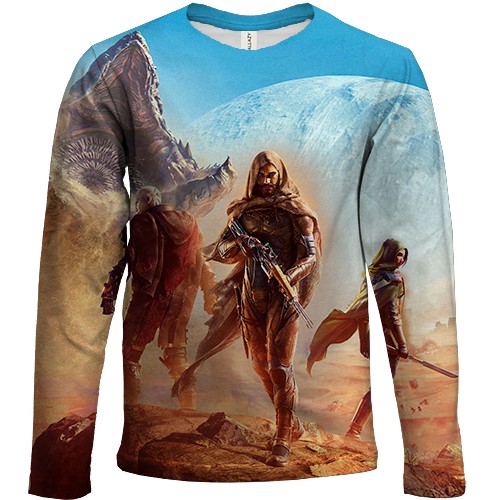Детский 3D лонгслив DUNE game (вид спереди)