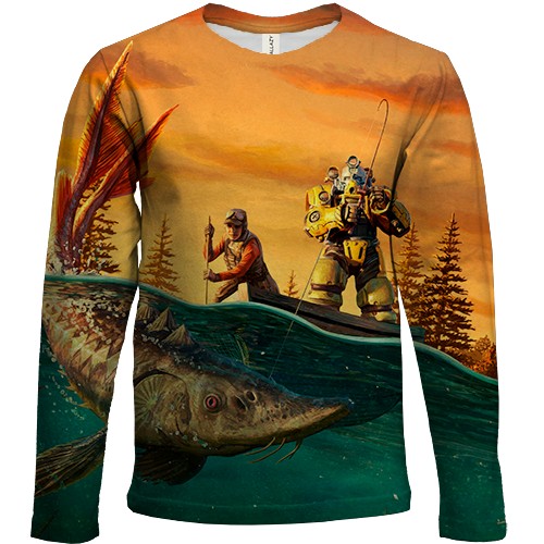 Дитячий 3D лонгслів Fallout 76 - Gone Fission (вид спереду)