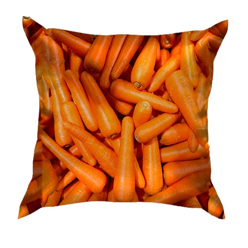 3D подушка Морковь (вид спереди)