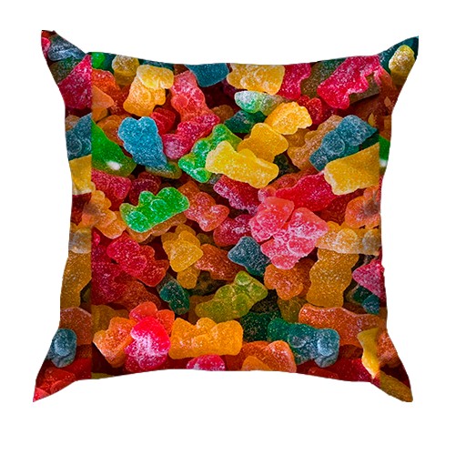 3D подушка Желейні ведмедики (вид спереду)