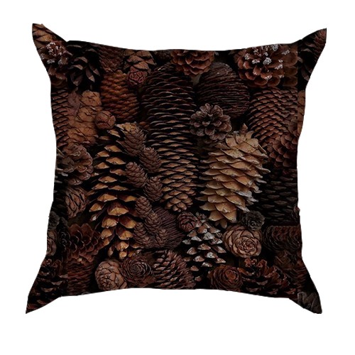 3D подушка Ялинові шишки (вид ззаду)