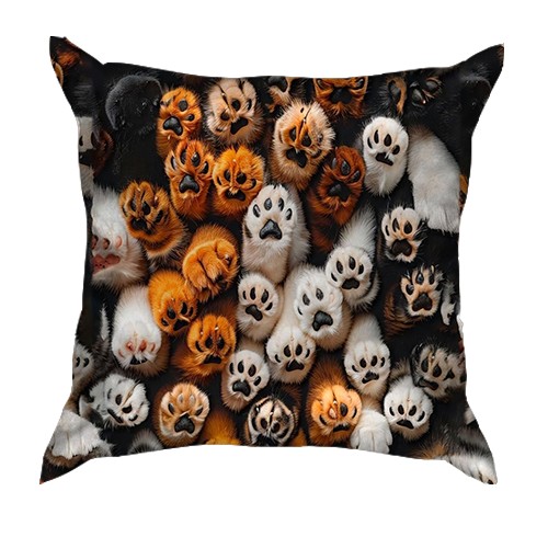 3D подушка Лапки (вид спереду)