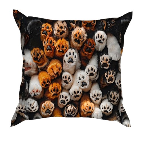 3D подушка Лапки (вид ззаду)