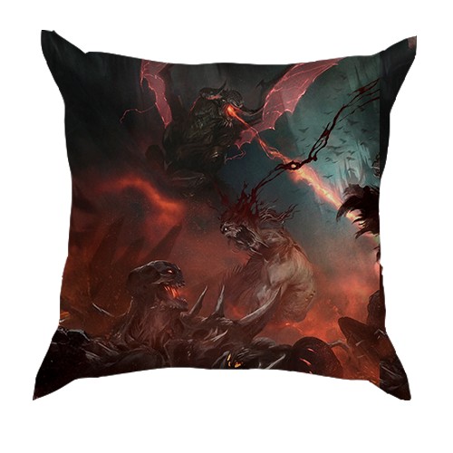 3D подушка DOOM "The Dark Ages" (вид ззаду)