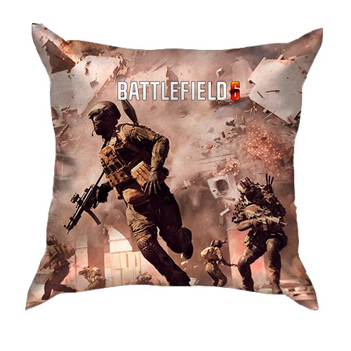 3D подушка Battlefield 6 Вибухи (вид спереду)