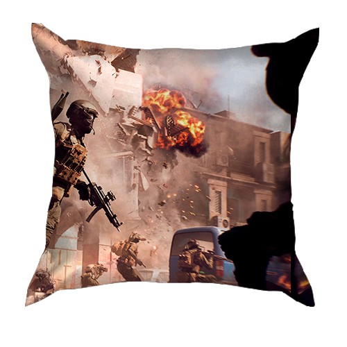 3D подушка Battlefield 6 Вибухи (вид ззаду)
