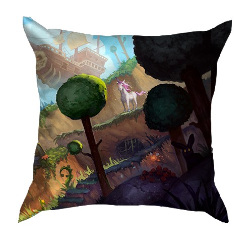 3D подушка Terraria - World art (вид ззаду)