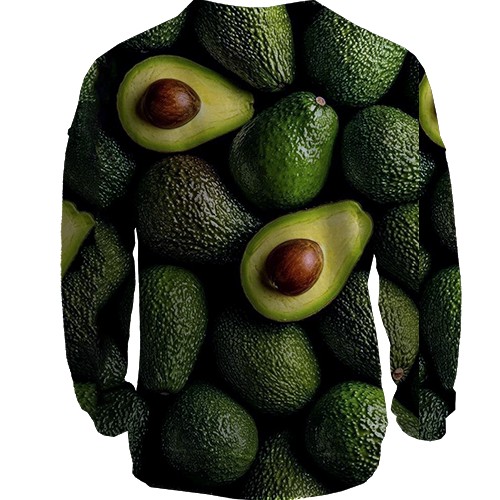 3D свитшот Авокадо (вид сзади)