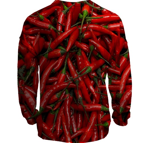 3D світшот Перець Чилі (вид ззаду)