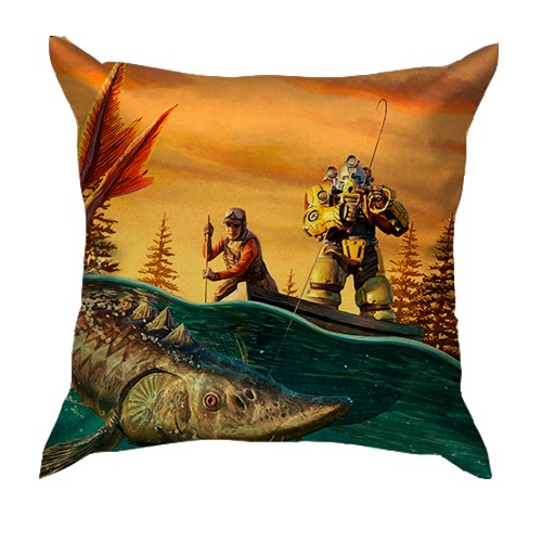 3D подушка Fallout 76 - Gone Fission (вид спереди)