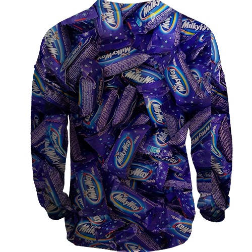 3D світшот "MilkyWay" цукерка (вид ззаду)