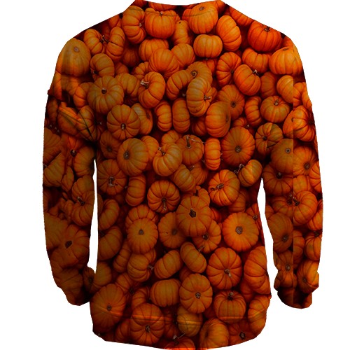 3D світшот Гарбузи (вид ззаду)