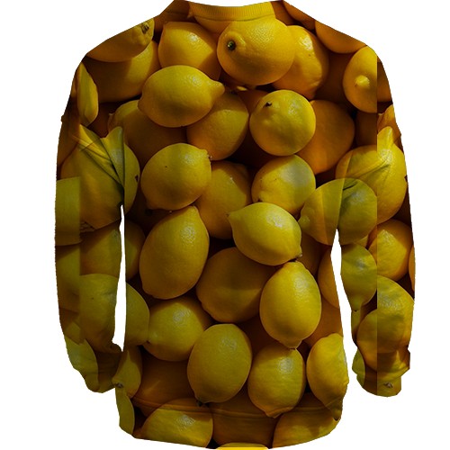 3D свитшот Лимон (вид сзади)