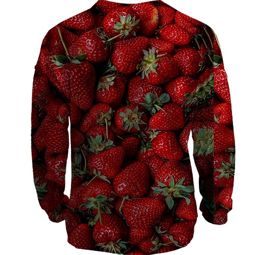 3D світшот Полуниця (вид ззаду)