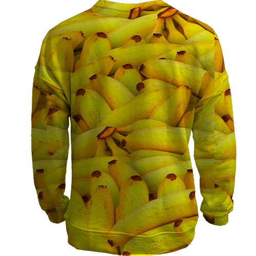 3D свитшот Бананы (вид сзади)