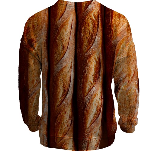 3D свитшот Багеты (вид сзади)