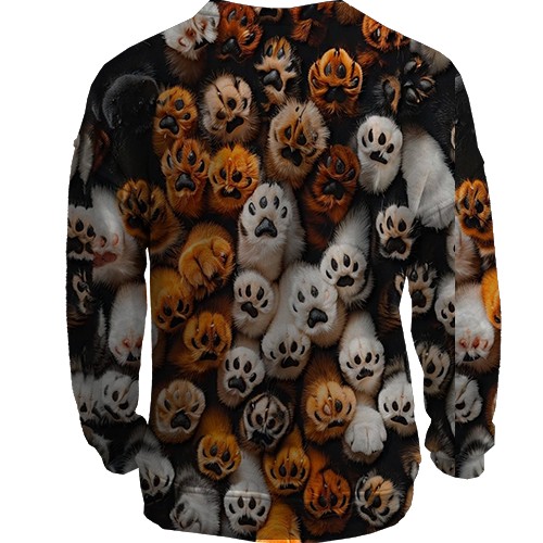 3D світшот Лапки (вид ззаду)