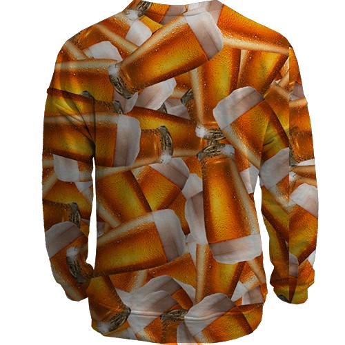 3D свитшот Пивной бокал (вид сзади)