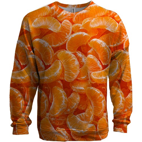 3D свитшот Мандаринки (вид спереди)