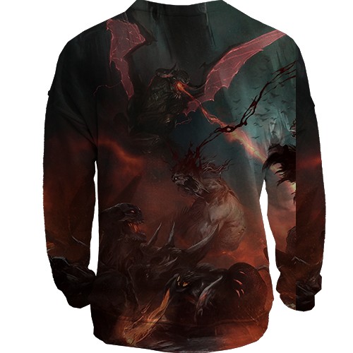 3D свитшот DOOM "The Dark Ages" (вид сзади)